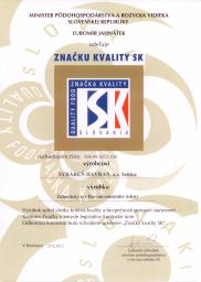 Značka kvality SK Záhorácky syr Havran ementaler údený